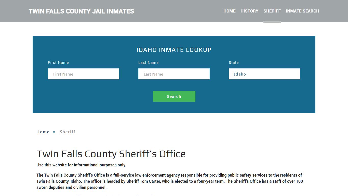 Twin Falls County Sheriff, ID Arrest Warrant Lookup