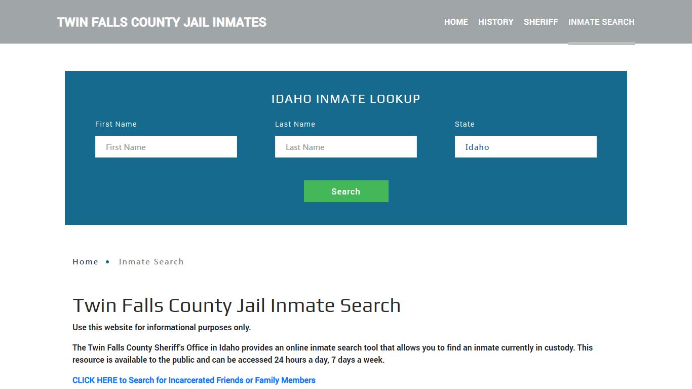 Twin Falls County, ID Detainee Lookup